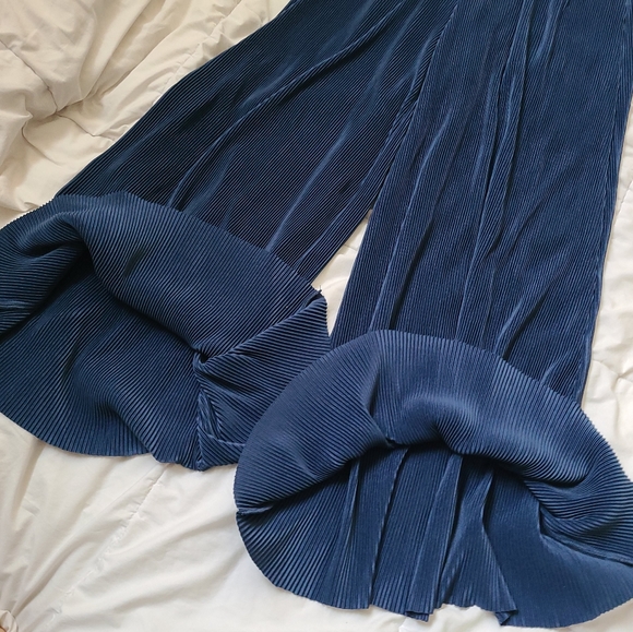 Astr Blue Ribbed Cut Out Jumpsuit - Picture 8 of 15